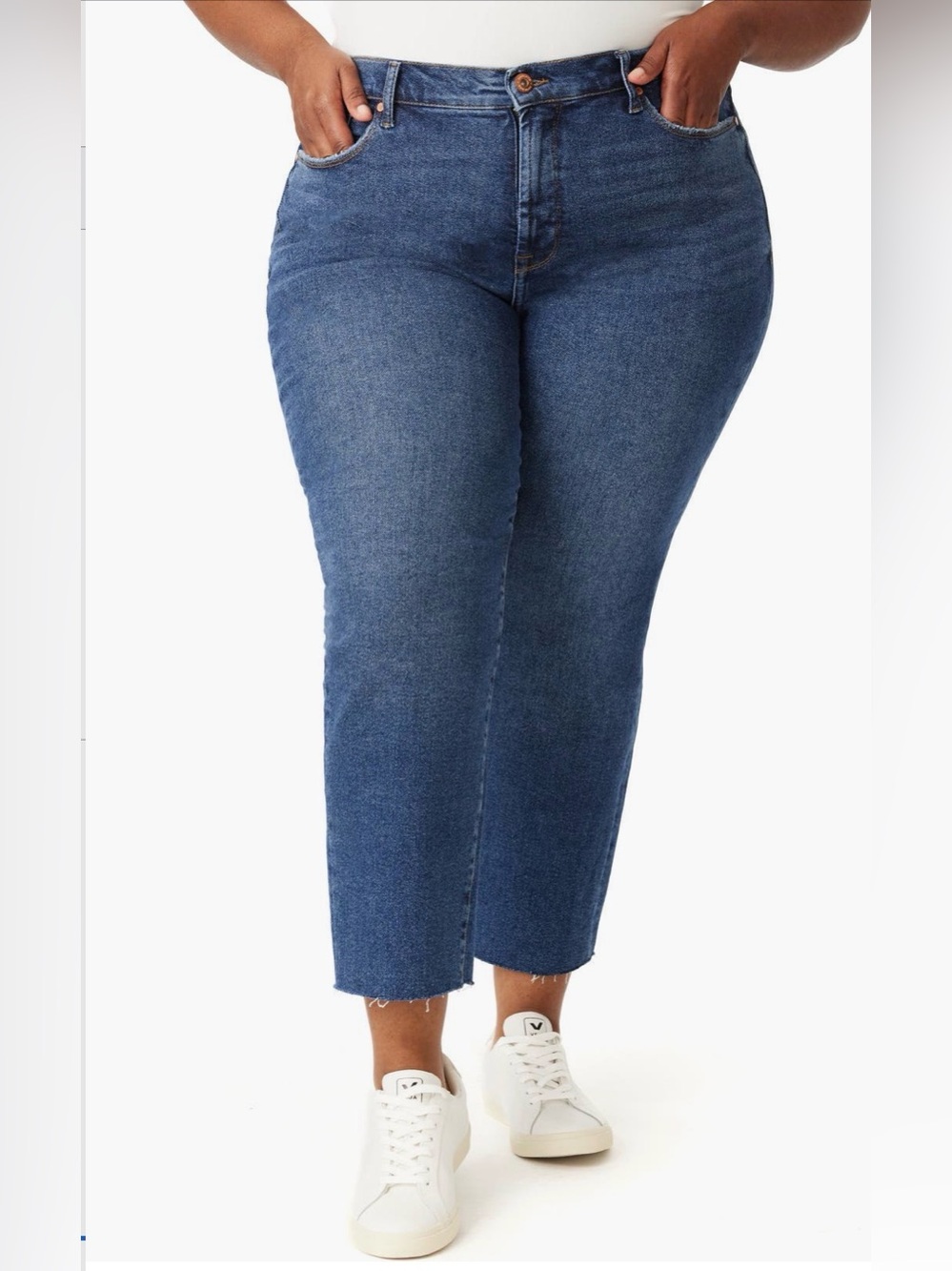 NEW…Kensie Raw Hem Crop Jeans